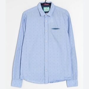 Scotch & Soda Men's Blue long sleeve button down shirt juiced up size XL regular